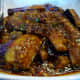 Sweet and sour eggplant with Berkshire pork